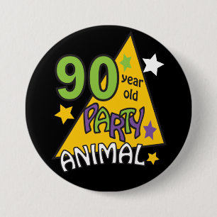 90 Year Old Party Animal 90th Birthday 7.5 Cm Round Badge