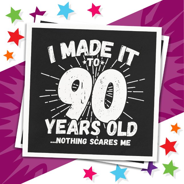 90 Year Old Sarcastic Meme Funny 90th Birthday Napkin (Creator Uploaded)