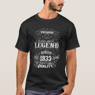 90 Year Old Vintage 1933 Man Myth Legend 90th Birt T-Shirt