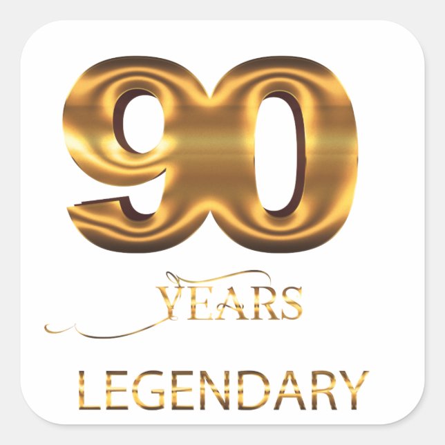90 years legendary sticker (Front)