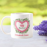 90 Years Loved 90th Birthday Mug<br><div class="desc">Delight a special lady on her 90th birthday with this gorgeous 90 Years Loved mug  Personalise with her name or another message.  Perfect 90th birthday gift for the woman who has everything!</div>