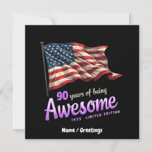 90 Years of Being Awesome 1935 Vintage Edition  Invitation