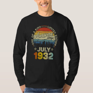 90 Years Old Boys Girls Awesome Since July 1932 T-Shirt