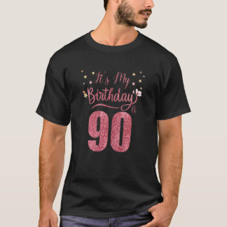 90 Years Old It's My Birthday Awesome Birthday Par T-Shirt
