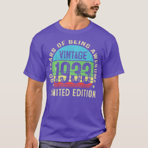 90 Years Old Men Vintage 1933 Limited Edition 90th T-Shirt