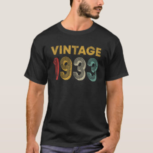 90 Years Old Retro Vintage 1933 90th Birthday T-Shirt
