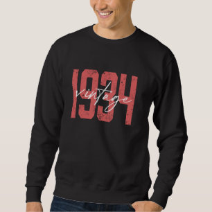 90 Years Old Vintage 1934 90th Birthday Decoration Sweatshirt