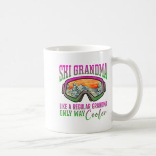 90s 80s Skiing Outfit Retro Ski Grandma Coffee Mug