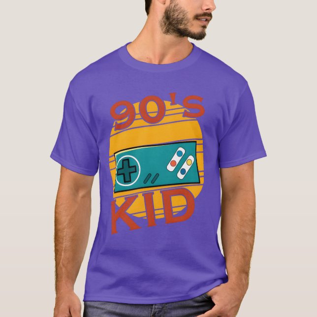 90s 90s gamer kid retro gambling saying friends T-Shirt (Front)