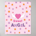 90s Aesthetic Sweet Angel Poster<br><div class="desc">Introducing the 90s Aesthetic Poster! This vibrant and stylish poster is the perfect way to add a touch of 90s flair to your decor. Featuring a colourful design, this poster is sure to make a statement in any room. Hang it in your home office or bedroom to add a touch...</div>