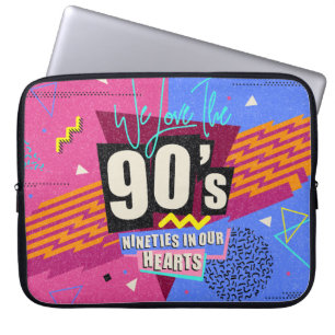 90s and 80s poster. We Love The 90's. Retro style  Laptop Sleeve