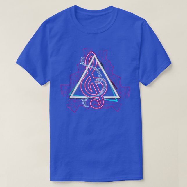 90s Art Classical Music Lover Vaporwave Music Treb T-Shirt (Design Front)
