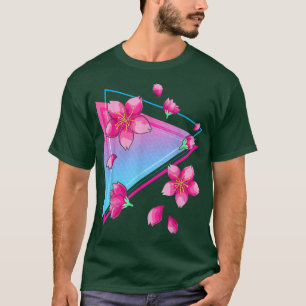 90s Art Japan Flower Blossom Sakura Vaporwave Cher T-Shirt