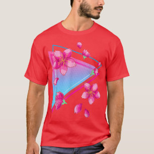 90s Art Japan Flower Blossom Sakura Vaporwave Cher T-Shirt
