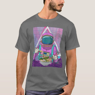 90s Art Space Astronomy Vaporwave Ramen Noodles As T-Shirt