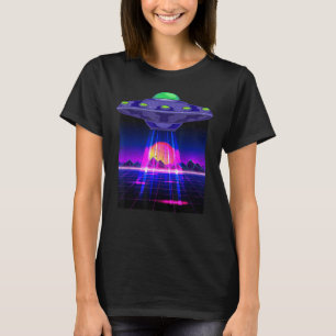 90s Art UFO Abduction Extraterrestrial Vaporwave S T-Shirt