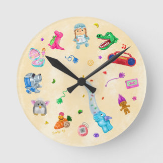 90s Baby Childhood Classics Round Clock