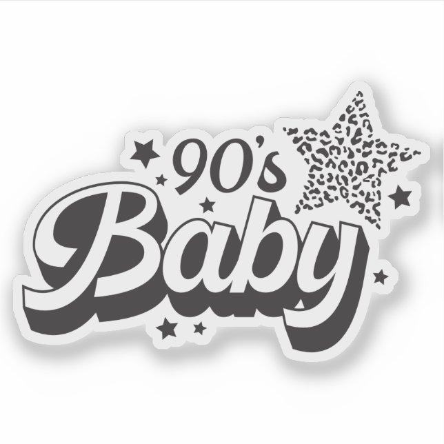 90's Baby Custom-Cut Vinyl  (Front)