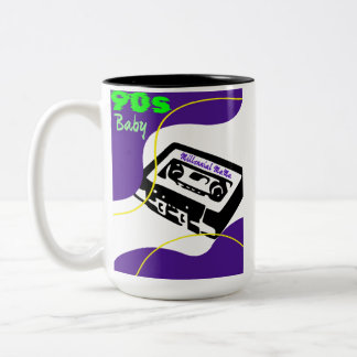 90s Baby Millennial MaMa Two-Tone Coffee Mug