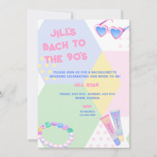 90's Bachelorette Party Invitation