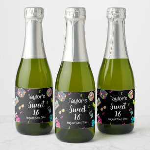 90's, Back to the 90's, Sweet 16, Sparkling Wine Label