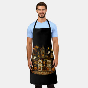 90s Bears Halloween Trick or Treat Vintage Apron