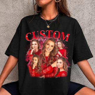 90s Bootleg Rap Tee Custom Photo T-Shirt