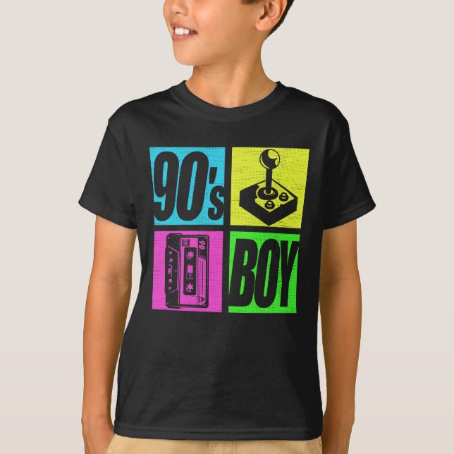 90s Boy 1990s Fashion 90 Theme Party Nineties  T-Shirt (Front)