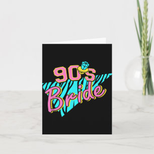 90s Bride Bridesmaid Retro Matching Bachelorette P Card