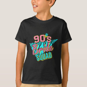 90s Bride Squad Bridesmaid Retro Matching Bachelor T-Shirt