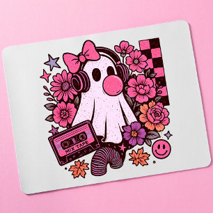 90s Bubblegum Aesthetic Retro Ghost Girl Halloween Mouse Mat