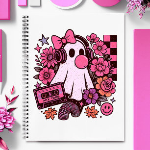 90s Bubblegum Aesthetic Retro Ghost Girl Halloween Notebook