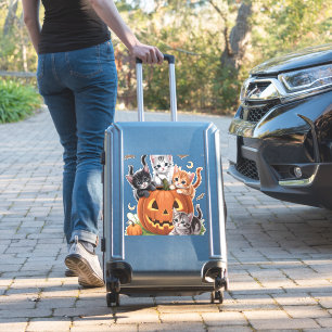 90s Cat Pumpkin Halloween Floral Spooky Season