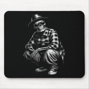 90s Cholo Chicano Homie Cool Mexican Gangster Skel Mouse Mat