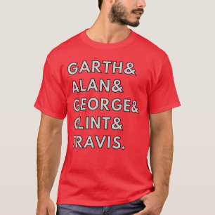 90s Country Men Singers Garth Clint Alan Georgerav T-Shirt