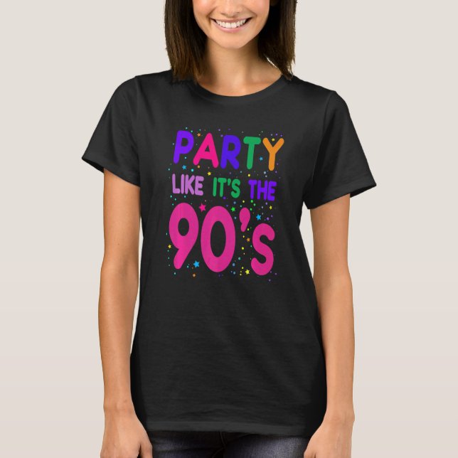 90s For Women Rave Outfit & 1990s Fancy Dress  1 T-Shirt (Front)