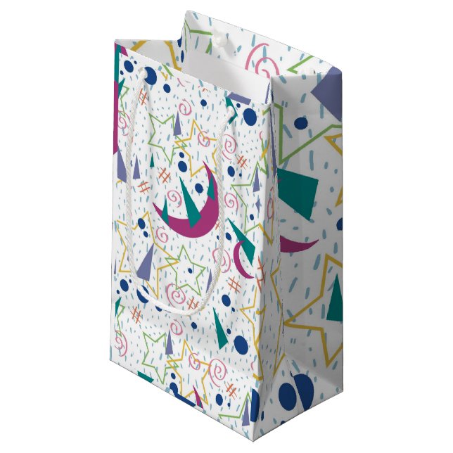 90s Galaxy Arcade- White Small Gift Bag (Front Angled)