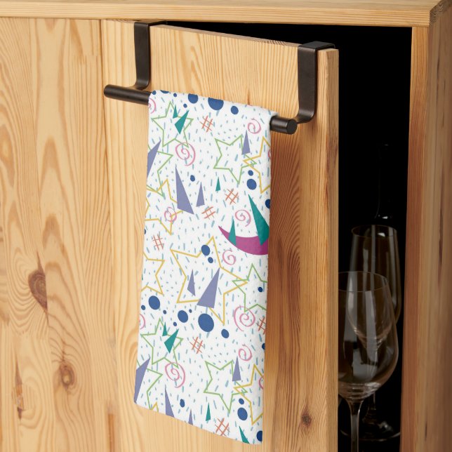 90s Galaxy Arcade- White Tea Towel (Thirds Fold)