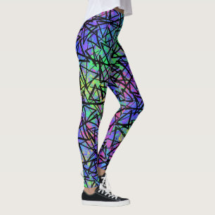 90's Geometric Coll Design Leggings