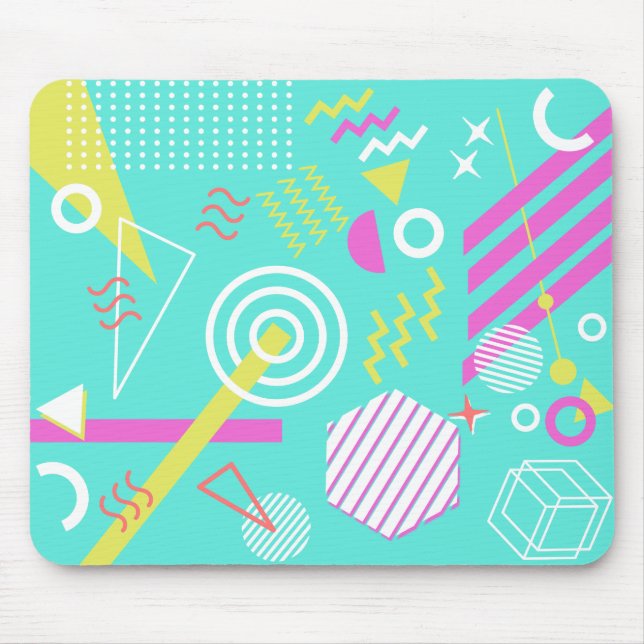 90s geometric pattern mouse mat (Front)