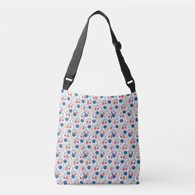 90s Geometric shapes Crossbody Bag (Front)