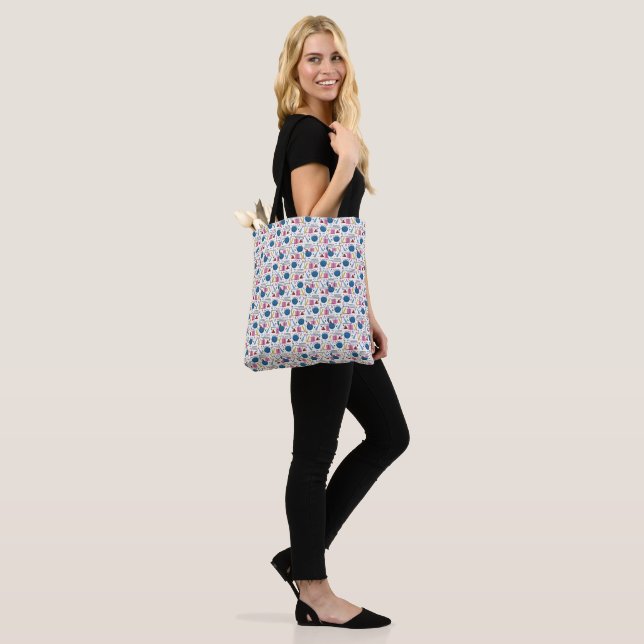 90s Geometric shapes Tote Bag (On Model)