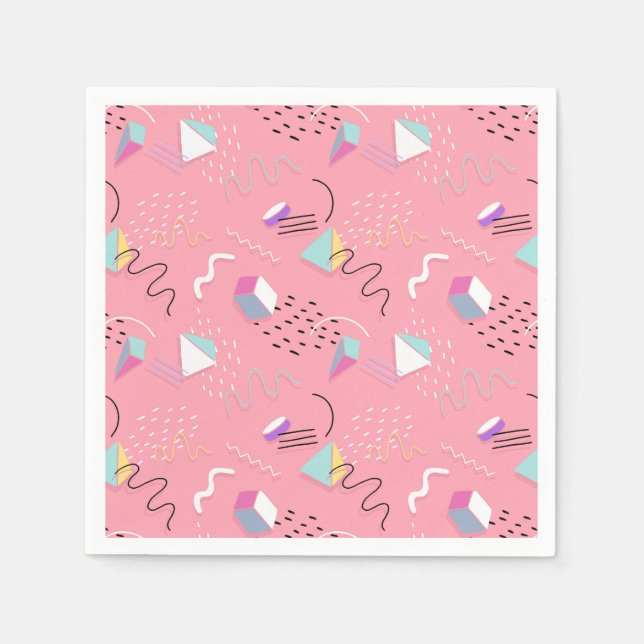 90s Geometrics and Squiggles Napkin (Front)