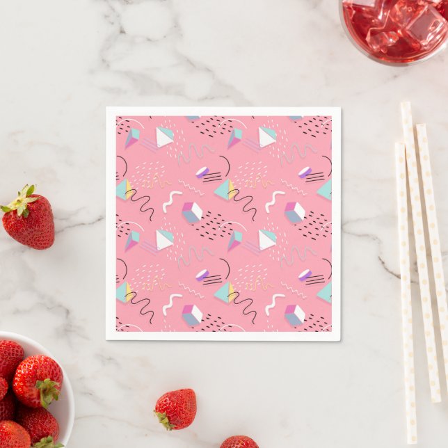 90s Geometrics and Squiggles Napkin (Insitu)