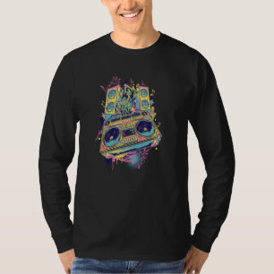 90s Ghetto Blaster Hip Hop Music T-Shirt
