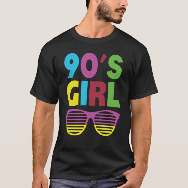 90s Girl 1990s Fashion Theme Party Outfit Groovy H T-Shirt (Front)