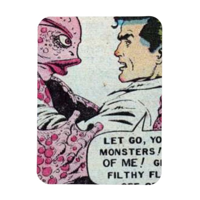 90s Golden age horror comics | scary retro comic Magnet (Vertical)
