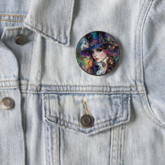 90s Gothic Steampunk Alice Button