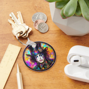 90s Gothic Steampunk Mad Hatter Keychain