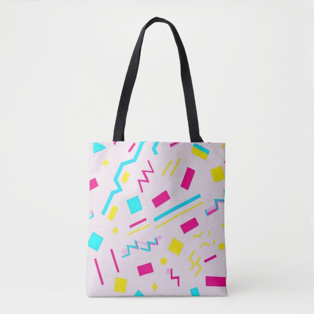 90's Hand Drawn Doodle Tote Bag (Front)